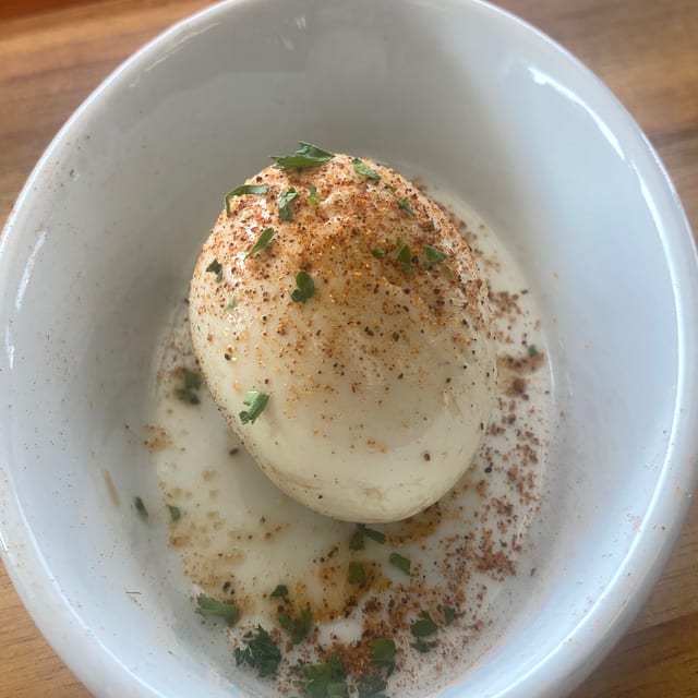 Cajun Marinated Egg.
