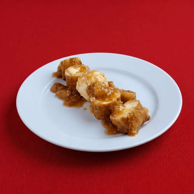 Bananas Foster Cheesecake Eggroll.