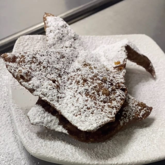 Chocolate Pasta Stuffed Beigenet.